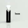 (VAPBH1) Cubeta semimicro de 0,35 ml, tapón, adherida, ancho de 1 mm, paredes negras