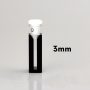 (VAPBH3) 1.05mL Semi-Micro Cuvette, Stopper, Bonded, Width 3mm, Black Walls