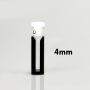 (VAPBH4) 1,4 mL semi-mikrokuvette, prop, bundet, bredde 4 mm, sorte vægge