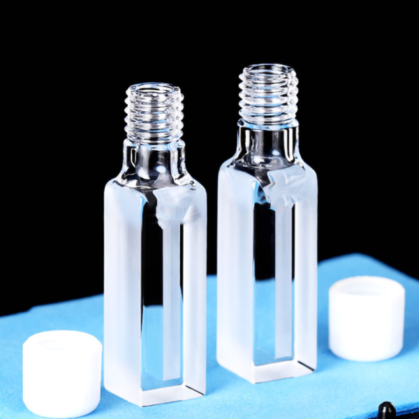 (VASMS3) 1.05mL Semi-Micro Cuvette, Screw Cap, Molded, Width 3mm, 2 Windows - Image 2