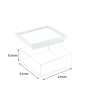 (VCOF20Q) 3mL Custom Cuvette, 5 Windows, quartz cover, Fused, Lightpath 20mm, 8.5x21x21 mm