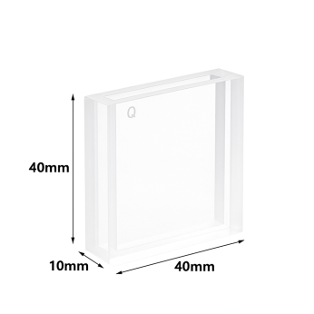 (VCLB05) 6.2mL Flow Cuvette with 2 Ends Open, Lightpath 5mm, 2 Windows, Bonded