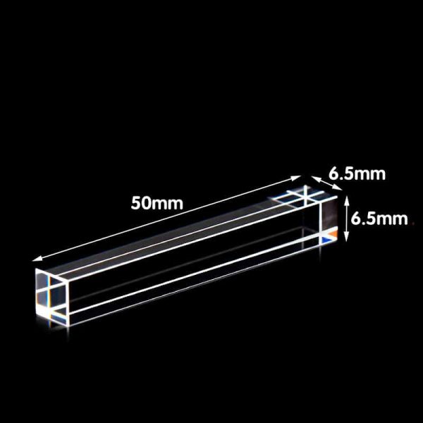 (VCLG65) Quartz Light Guide Tube, Square 50x6.5x6.5mm - Image 4