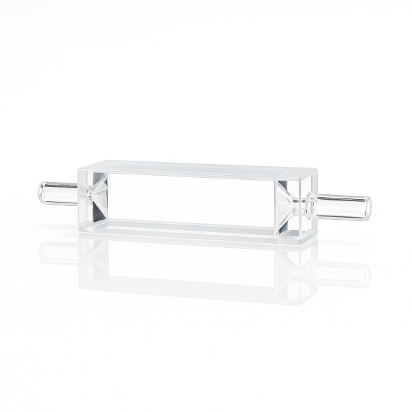 (VCLM10) Cella a flusso passante da 3,5 ml, senza bolle, percorso ottico 10 mm, 2 finestre, stampata