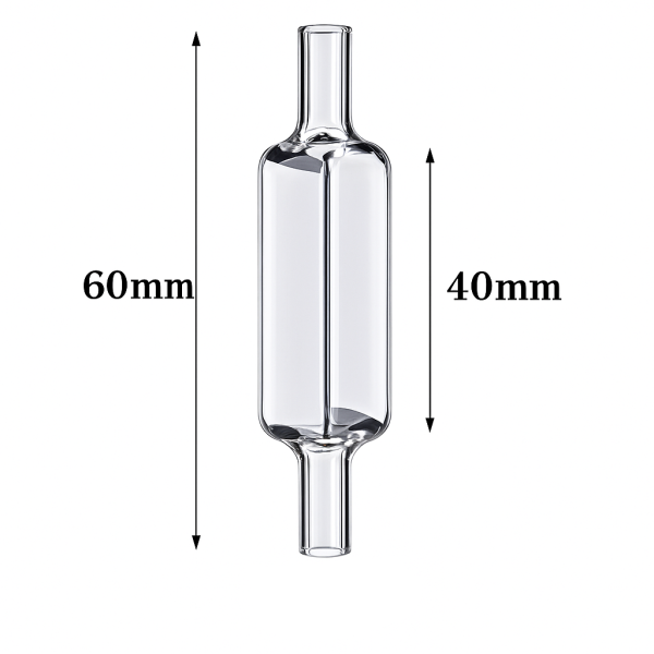 (VCLM35) 3,5 ml flowcelle, rør OD 7 mm, højde 60 mm, 2 vinduer, lysvej 10 mm, støbt