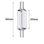 (VCLM35) 3,5 ml flowcelle, rør OD 7 mm, højde 60 mm, 2 vinduer, lysvej 10 mm, støbt