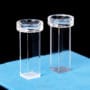 (VCLMFN) 3.5mL Standard Cuvette with Funnel, Custom, 4 Windows, Lightpath 10 mm, Molded