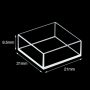 (VCOF20-N) 3mL Cuvette Saincheaptha, 5 Windows, gan clúdach, Comhleáite, Lightpath 20mm, 8.5x21x21 mm