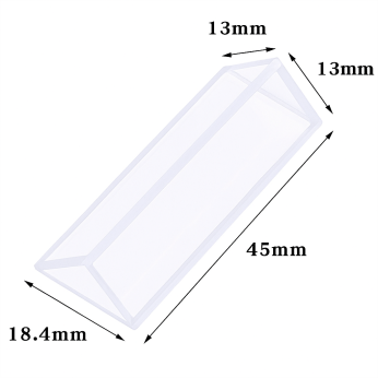 (VCOFTR) 1.75 mL Triangular Cuvette, 3 Windows, Fused, Lightpath 10mm, 45x18x13 mm