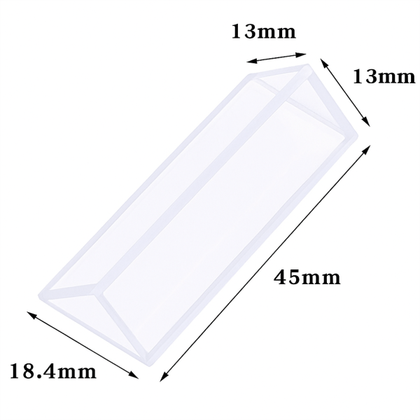 (VCOFTR) 1.75 mL Cuvette Triantánach, 3 Windows, Comhleáite, Lightpath 10mm, 45x18x13 mm