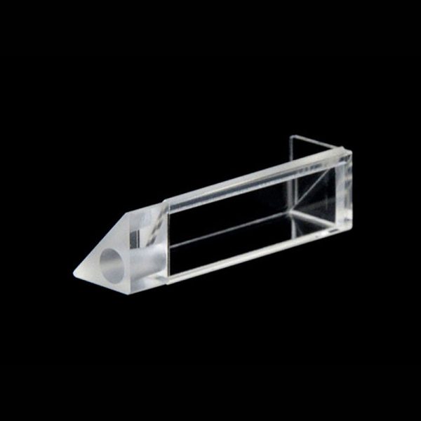 (VCPFTR) 1.75 mL Triangular Cuvette, Stopper, 3 Windows, Fused, Lightpath 10mm, 45x18x13 mm - Image 2
