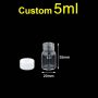 (VCQV05) Frasco de parafuso de 5mL, Curto Personalizado, Quartzo, DxH 20x35 mm