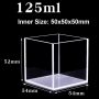 (VFFL50N) 125 mL grote cuvette, 4 vensters, zonder deksel, gefuseerd, lichtpad 50 mm, 52x54x54 mm