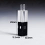 (VFLB250) 250uL Micro Cuvette with Glass Tubes, Pathlength 10mm, 3 Windows, Z dim 15mm