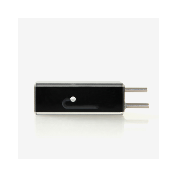 (VFLB32) 32uL Micro Cuvette with In/ Outlet Steel Tubes, Pathlength 10mm, 3 Windows, Z dim 15mm - Image 3