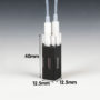 (VFLB400) 400uL Cuvette with 2 Screw Connectors, Pathlength 10mm, 3 Windows, Z dim 15mm