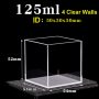 (VFML50N) 125 mL Cuvette grande, 4 janelas, sem cobertura, Moldado, Lightpath 50mm, 52x54x54 mm
