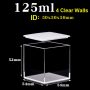 (VFML50P) 125 mL Cuvette grande, 4 janelas, tampa PTFE, Moldado, Lightpath 50mm, 52x54x54 mm