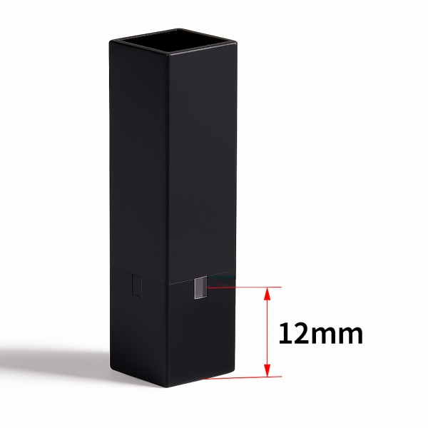 (VFOB120) 120uL Sub Micro Fluorescence Cuvette, All Black, Bonded, 3 Windows - Image 3