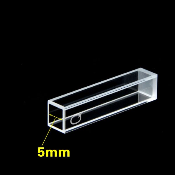 (VFOFC55) 0.875mL Micro Cuvette, Personalizado, Open Top, Fundido, Largura 5x5mm, 4 Janelas