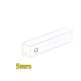 (VFOFC55) 0.875mL Micro Cuvette, Customized, Open Top, Fused, Width 5x5mm, 4 Windows