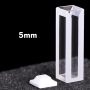 (VFOFS5) 1.75mL Semi-Micro Cuvette, Tampa PTFE, Fundido, Largura 5mm, 4 Janelas