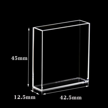 (VFOM14) 14ml Fluorescence Cuvette, Molded, Dual Lightpath 10/ 40mm, Open-Top, 4 Clear Windows