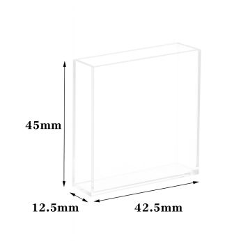 Cuvettes and Cells Custom Fabrication 119 (VFOM14) 14ml Fluorescence Cuvette, Molded, Dual Lightpath 10/ 40mm, Open-Top, 4 Clear Windows