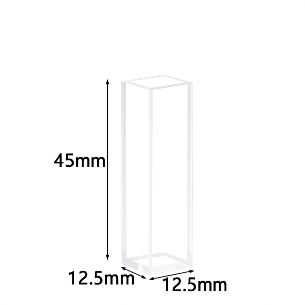 (VFOMR) 3,5 ml fluoresenssikyvetti, PTFE-kansi, 5 kirkasta seinää, valettu, valopolku 10 mm