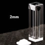 (VFOMS2) 0.7mL Semi-Micro Cuvette, PTFE Lid, Molded, Width 2mm, 4 Windows