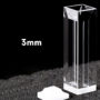 (VFOMS3) 1.05mL Semi-Micro Cuvette, PTFE Lid, Molded, Width 3mm, 4 Windows