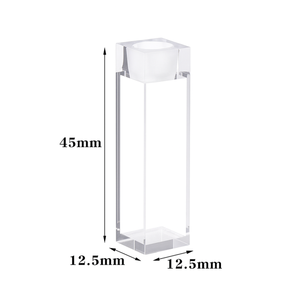 (VFPFA) 3.5mL Fluorescence Cuvette with PTFE Stopper, Fused, Lightpath 10mm - Image 4