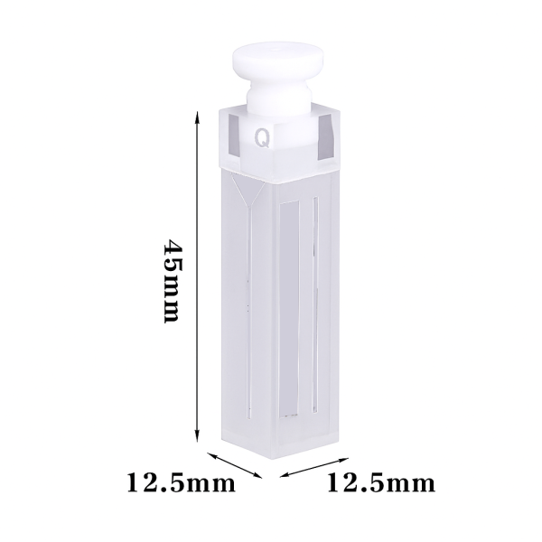 (VFPFS5) 1.75mL Semi-Micro Cuvette, Stopper, Fused, Width 5mm, 4 Windows - Image 5