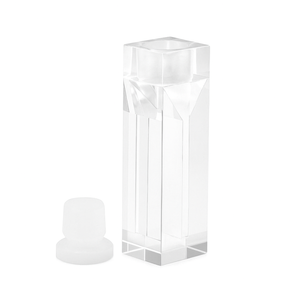 (VFPMS) 0,35–1,75 ml Halbmikroküvette, Stopfen, geformt, Breite 1–5 mm, 4 Fenster
