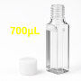(VFSMS2) 0.7mL Semi-Micro Cuvette, Screw Cap, Molded, Width 2mm, 4 Windows