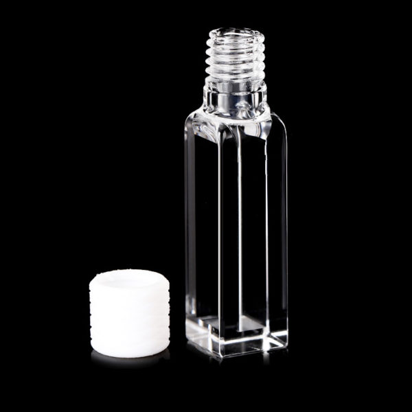 (VFSMS5) 1.75mL Semi-Micro Cuvette, Screw Cap, Molded, Width 5mm, 4 Windows - Image 3