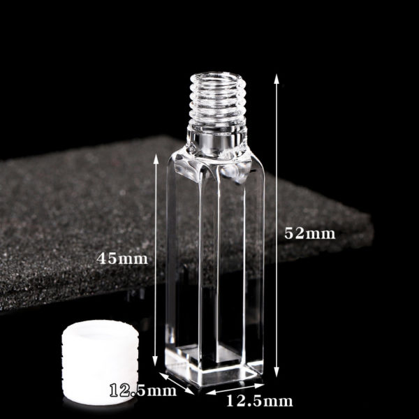 (VFSMS5) 1.75mL Semi-Micro Cuvette, Screw Cap, Molded, Width 5mm, 4 Windows - Image 2