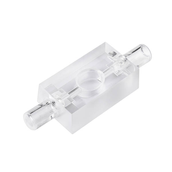 (VLBDU) Cella a flusso a doppio canale da 0,2 mm, conteggio cellulare, 2 finestre, citometria a flusso, incollata