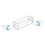 (VLFEE) 3.5mL Flow Cell, Screw PTFE Connectors, 4 Windows, Lightpath 10mm, Fused