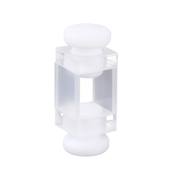 Cuvettes and Cells Custom Fabrication 253 (VLFPP) 1.3mL Flow Cell with PTFE Stoppers, Airtight, 2 Windows, Lightpath 10 mm, Fused