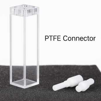 (VLFPT) 3.5mL Flow Cell, Screw PTFE Connectors, 4 Windows, Lightpath 10mm, Fused