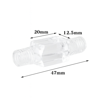 (VCLMN1) 0.2mL Flow Cell with PTFE Screw Cap, Airtight, 4 Windows, Lightpath 1 or 10 mm, Molded