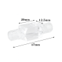 (VCLMN1) 0.2mL Flow Cell with PTFE Screw Cap, Airtight, 4 Windows, Lightpath 1 or 10 mm, Molded