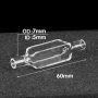 (VLM07) Cella a flusso da 3,5 ml, diametro esterno tubo 7 mm, altezza 60 mm, 4 finestre, percorso ottico 10 mm, stampata