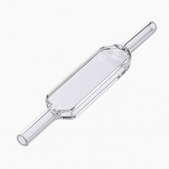 (VLM14) 0,35 ml flowcelle, rør OD 4 mm, højde 78 mm, 2 vinduer, lysvej 1 mm, støbt