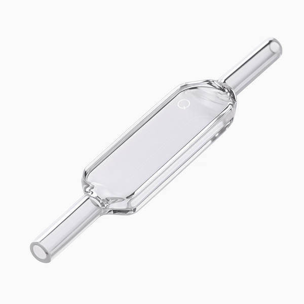 (VLM14) Cellule à circulation de 0,35 ml, diamètre extérieur du tube 4 mm, hauteur 78 mm, 2 fenêtres, trajet optique 1 mm, moulé