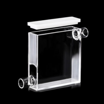 (VLM140P) 14mL Flow Cell with Open Top, 2 Windows, Lightpath 10 mm, Molded