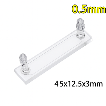(VLM150) 150μL Flow Through Cell with Side Tubes, 2 Windows, Lightpath 0,5mm, Molded