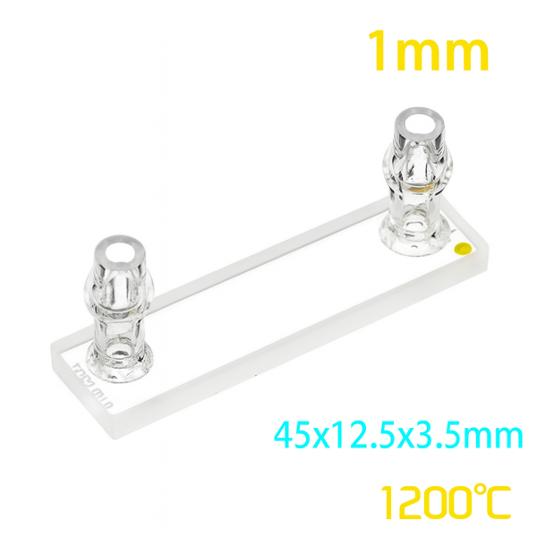 (VLM300) 300μL Flow Through Cell with Side Tubes, 2 Windows, Lightpath 1mm, Molded