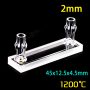 (VLM600) Cella a flusso passante da 600μL con tubi laterali, 2 finestre, percorso ottico 2 mm, stampata